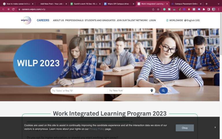 WIPRO Recruitment WILP 2022-2023