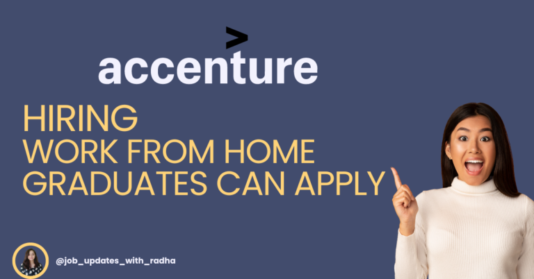 Accenture Hiring for Any graduation
